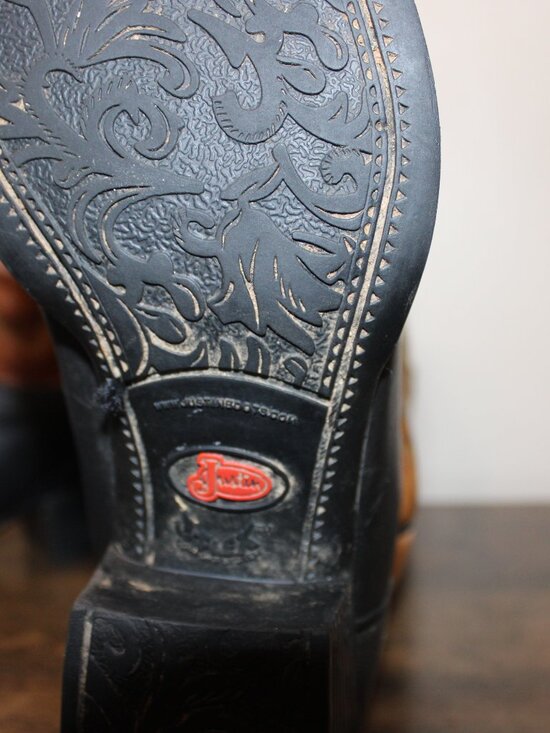 Western Boots Black/Brown Leather Size 7 – Pointed Toe